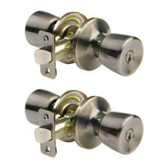 Antique Bronze Finish Tulip Entry Lock Ace Doorknobs 3895 082901268291