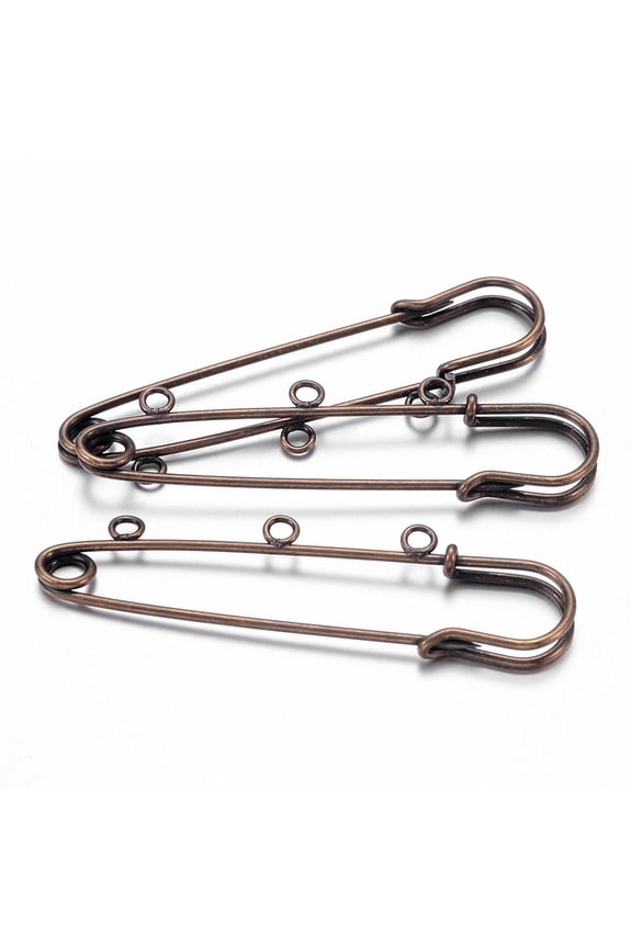 Antique Bronze Iron Kilt Pin Brooch Pin Basting Pins Safety Pins 5pcs 70x21mm hole: 3-5mm Pin: 0.5mm