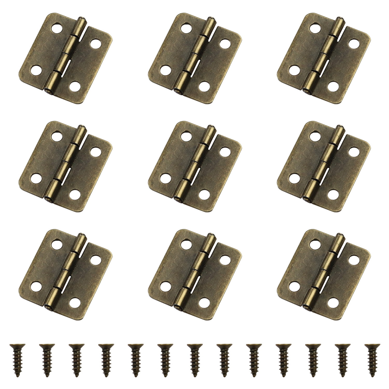 Antique Bronze Mini Box Hinges 50 Sets and 200 Replacement Screws for Wood  Jewelry Box