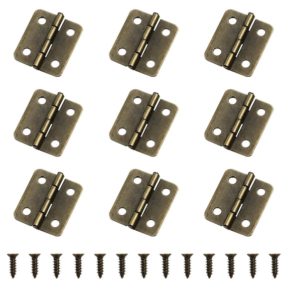 Antique Bronze Mini Box Hinges 50 Sets and 200 Replacement Screws for Wood Jewelry Box