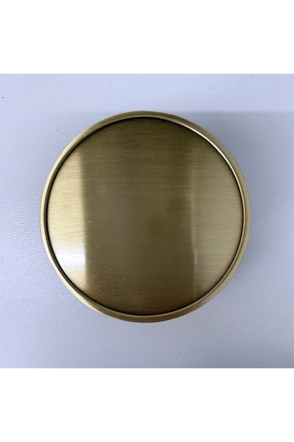 Antique Bronze Plated Total Flat Round Custom Blank Belt Buckle for Engraving