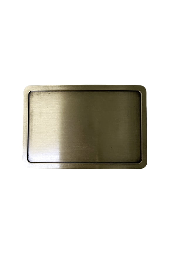 Antique Bronze Rectangle Custom Blank Belt Buckle for Engraving