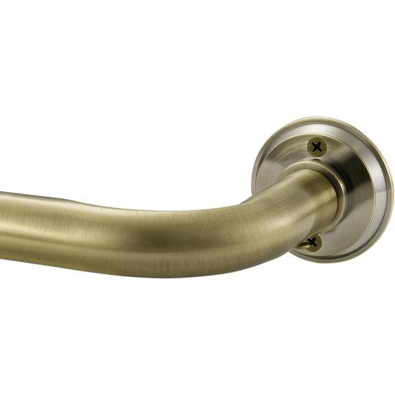 Antique Bronze Room Darkening Curtain Rod, Adjustable 48-84 Inches, 1 1/8 Inch Heavy Duty Wrap Around Design with Aluminum Bracket