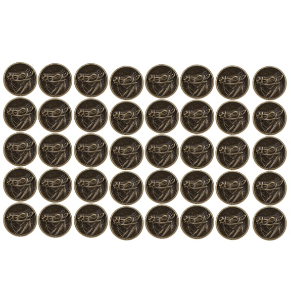 Antique Bronze Round Buttons Engraved with Horse Head Zinc Alloy Button Decorations for DIY Sewing Craft Projects 40-Pack (15mm / 0.59 inches)