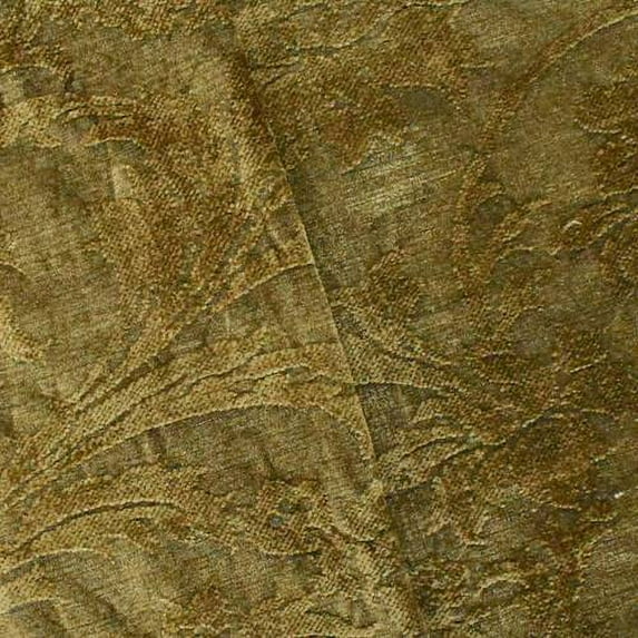 Antique Brown Floral Baroque Chenille Home Decorating Fabric, Fabric By the Yard