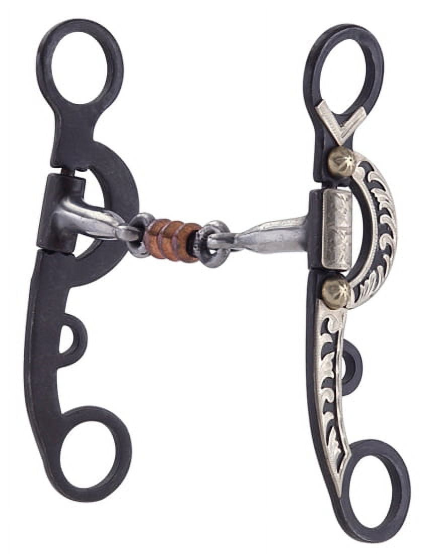 Antique Brown Western 3 PC Mouth Copper Rollers Dog Bone Snaffle Horse