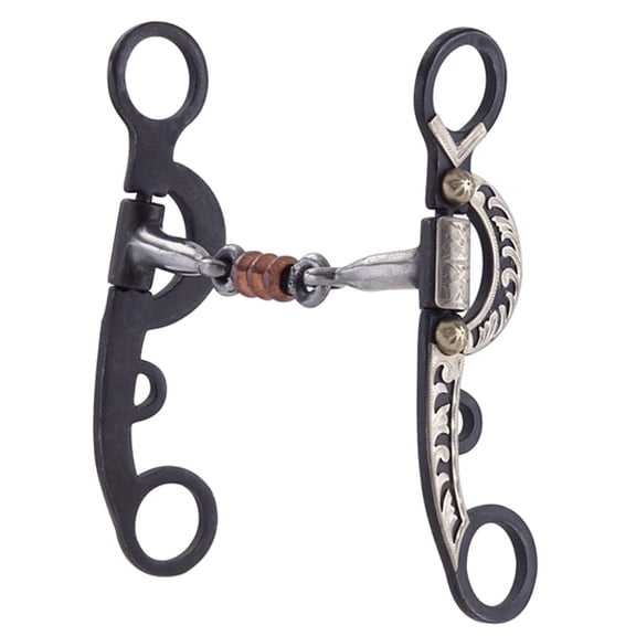 Antique Brown Western 3 PC Mouth Copper Rollers Dog Bone Snaffle Horse Bit 35320