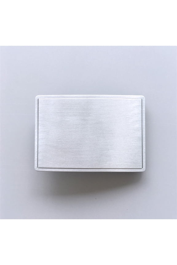 Antique Brushed Silver Rectangle Custom Blank Belt Buckle For Engraving