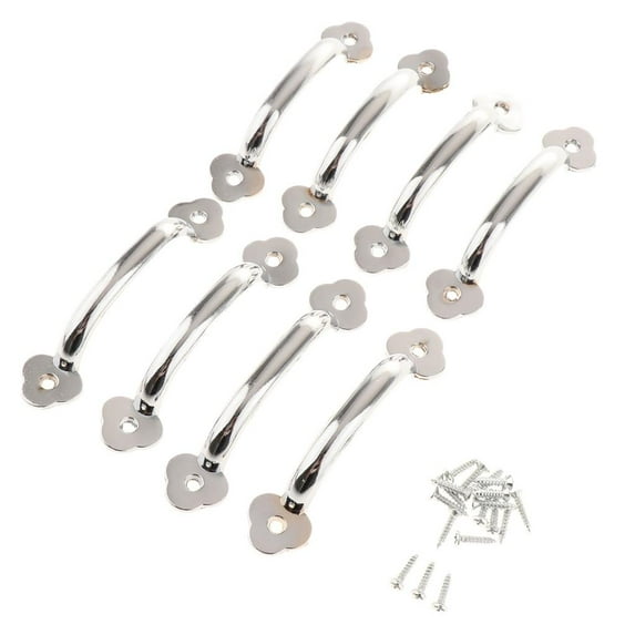 Antique Cabinet Handle Mailbox Trunk Drawer Pull Knob Fittings 8-set Chrome