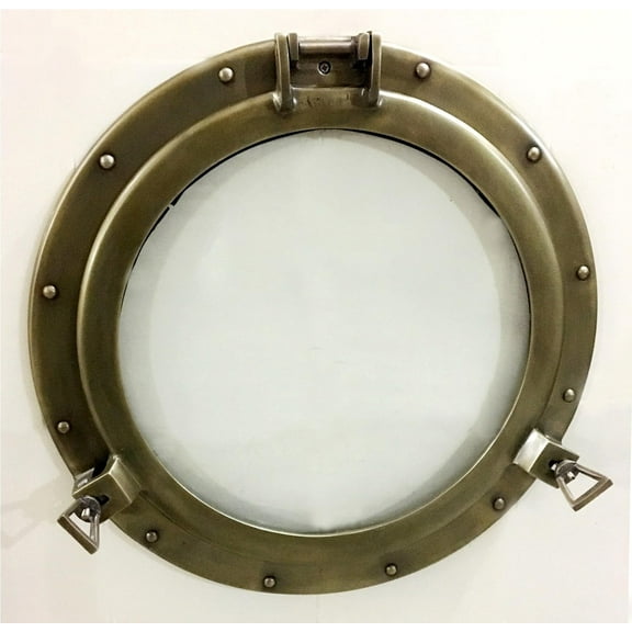 Antique Canal Boat Porthole-Window Ship Round Glass Wall Decor Porthole (20" inches)