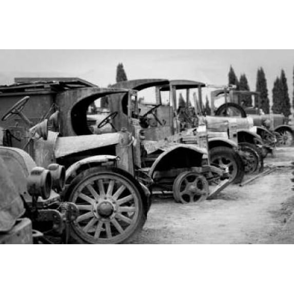 Antique Car Graveyard I Poster Print by Erin Berzel (10 x 14)