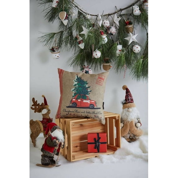 Antique Car Pattern Pillow Cover, Holiday Decorating