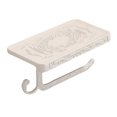 thumbnail image 1 of Antique Carved Wall Mount Toilet Paper Holder with Phone Shelf, Vintage Aluminum Paper Towel Dispenser Rack, Rustproof Bathroom Tissue Roll Storage with Decorative Shelf, 1 of 4