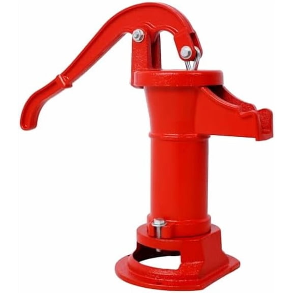 Antique Cast Iron Pitcher Pump, Hand Well Pump, Manual Water Pump for Well, 25ft Maximum lift Manual Water Transfer Pump Boost Fountain for Outdoor, Yard, Pond, Garden Decoration Kit