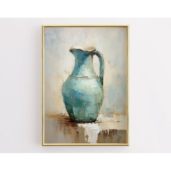 Antique Ceramic Jug Kitchen Print, Farmhouse Kitchen Decor, Dining Room Art, Kitchen Art, Rustic Wall Decor Wall Art, Modern Wall Decor, 8x12 UNFRAMED