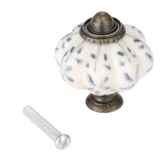 Antique Ceramic Pumpkin Cabinet Handle Knobs Classical Furniture Handles Door Knob Drawer Cupboard Kitchen Pull Handle 38*33mm