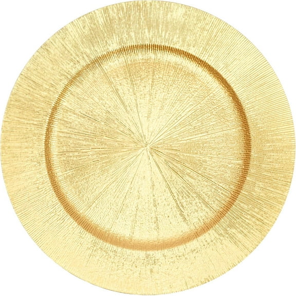 Antique Charger Plates Set, 100 Pcs 13in Plastic Embossed Dinner Plate, Round Phoenix Pattern Elegant Floral Plates for Dinner Wedding Party Event Table Setting Decoration (Gold3)