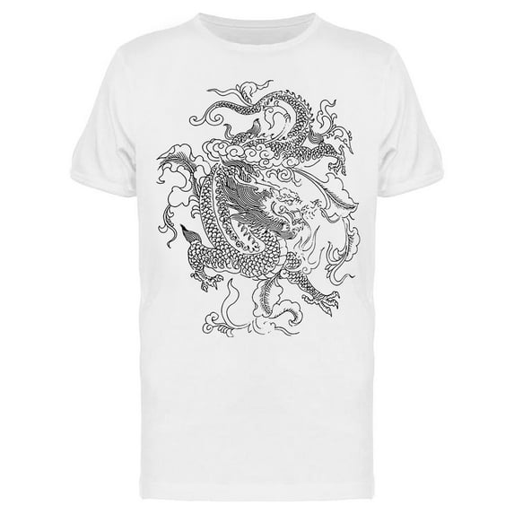 Antique Chinese Dragon T-Shirt Men -Image by Shutterstock, Male XX-Large
