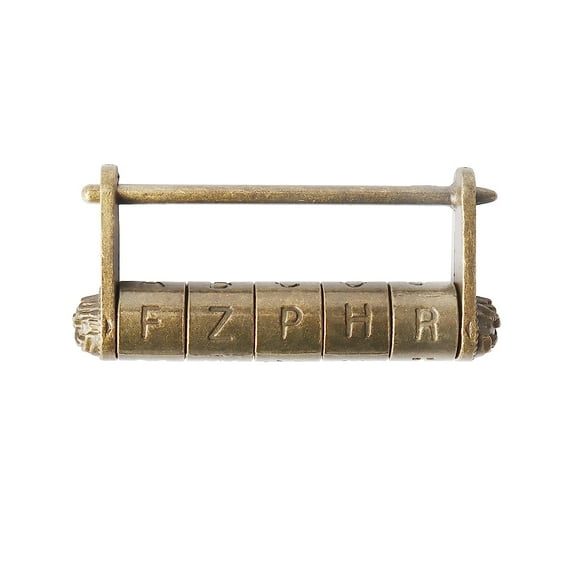 Antique Chinese Padlocks Vintage Letter Combination Lock Password Padlock (5 Letter)