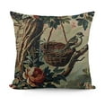 thumbnail image 1 of Antique Chinoiserie Asian Scenic Throw Pillow Cushion BrownBird and Flower Square Throw Pillow Oriental Chinoiserie Check Pillow for Bedroom Sofa Couch, 1 of 5