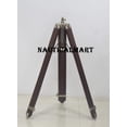 thumbnail image 1 of Antique Chrome Finish Wooden Lamp Stand Floor Tripod Adjustable Vintage (Shade Not Included), 1 of 2