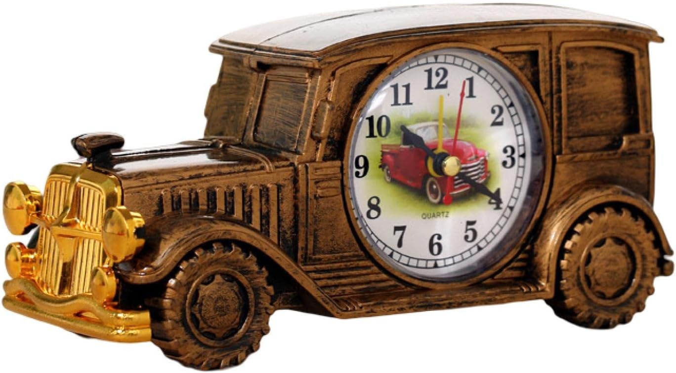 Antique Clock Battery Powered Nostalgic Car Design Bedside Table Clock