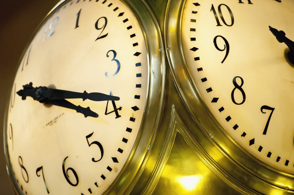 Antique Clock Inside Grand Central Termina Murray Hill Manhattan New York Usa Canvas Art - Dosfotos Design Pics (38 x 24)