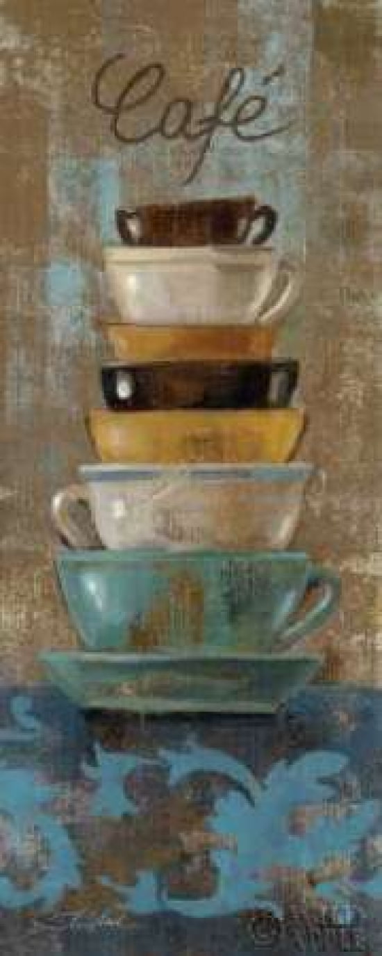 Antique Coffee Cups I Canvas Art - Silvia Vassileva (24 x 48)