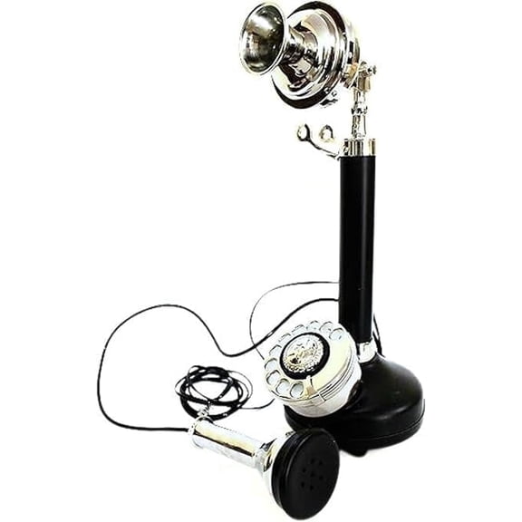 Decor Antique Antique Copper Look Victorian Rotary Dial Functional Working Christmas Candlestick, Set of 1