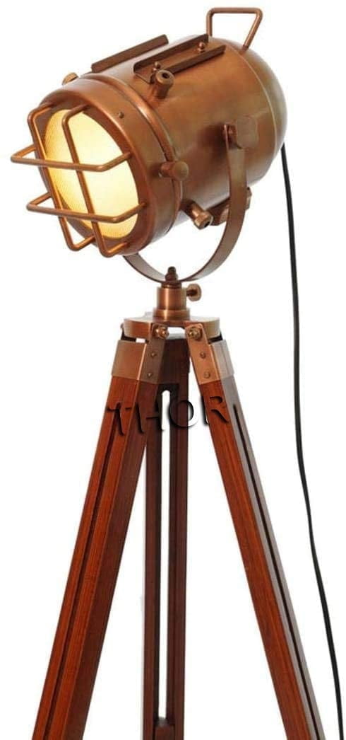 Antique Copper Spotlight Tripod Floor lamp Office & Home lighting Decor
