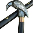 thumbnail image 1 of Antique Crow Walking Cane Vintage Raven Style Solid Walking Stick Brass Handle Decorative Design Medieval Replicas Cosplay Wooden Seniors Walking Stick Unique Gift Maritime Treasuresr, 1 of 3