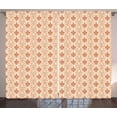 thumbnail image 1 of Ambesonne Antique Curtains 2 Panel Set, Byzantine Retro Floral, 108" x 90", Cream and Burnt Orange, 1 of 3