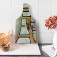 thumbnail image 1 of Antique Cutting Board, Round Room with Piano Lots of Windows Classic Architecture Furnished, Tempered Glass Cutting and Serving Board, Wine Bottle Shape, Brown Pale Yellow White, by Ambesonne, 1 of 5