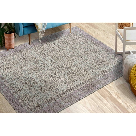 Antique Decor Rug, Farmhouse Decor Rug, Floral Rug, Saloon Rugs, Dining Room Rug, Floral Pattern Rugs, Kitchen Rugs, Entry Rug, Turkish Rug, 3.3'x6.5' - 100x200 cm