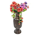 thumbnail image 1 of Antique Decorative Hand Curved Brown Mango Wood Table Flower Vase with Unique Textured Pattern, 24 Inch, 1 of 6