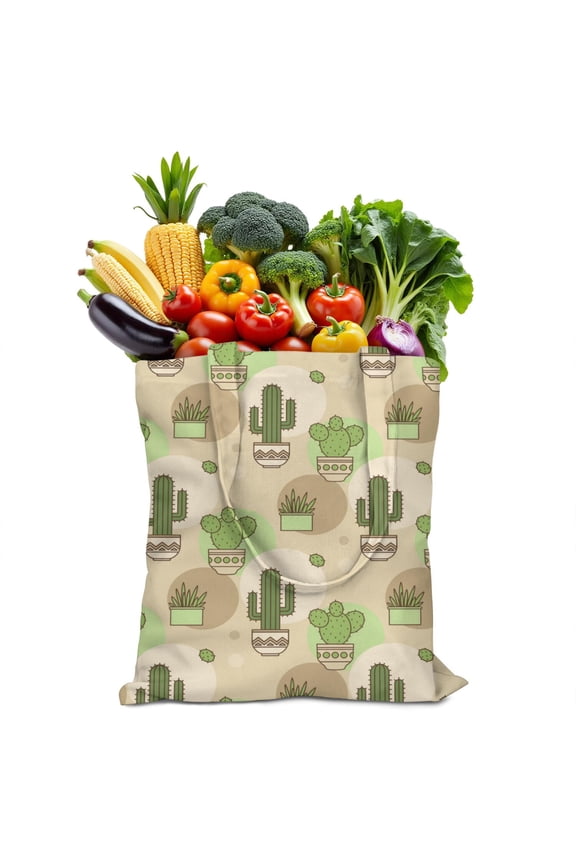 Antique Desert Style Shopping Bag - Foldable Fabric Tote, Eco-Friendly & Large Capacity for Daily Use