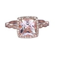thumbnail image 1 of Antique Design 1.25 Carat Peach Pink Real Morganite Engagement Ring with Moissanite with 18k Gold Plating, 1 of 5