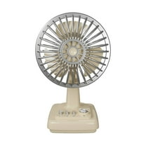Retro Alloy Small Desk Fan USB Rechargeable 3 Speeds Portable Vintage Office Desktop Fan With Metal Grille