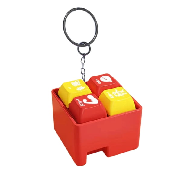 Antique Design Keychain With Wooden Fish Stress Reliever Compact Fashion Accessory