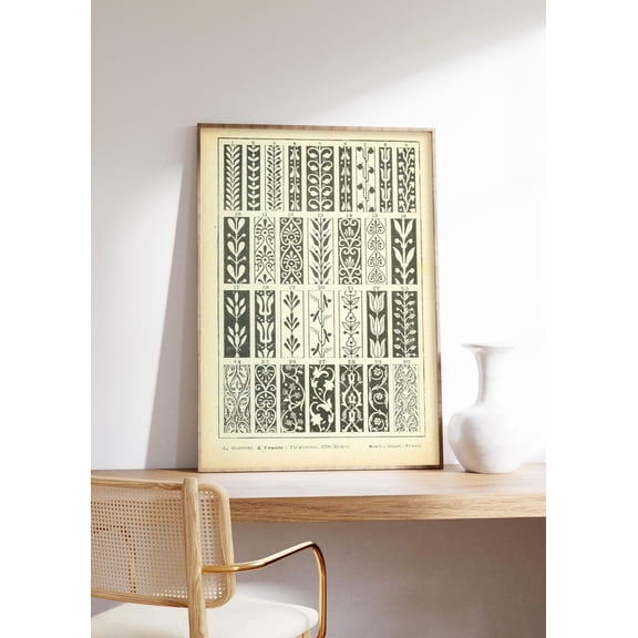 Antique Design Motif Poster Interior Art