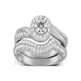 thumbnail image 1 of Antique Designer 2 Carat Round Diamond Bridal Ring Set for Her in White Gold, 1 of 3