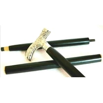 Antique Designer Walking Cane Vintage Victorian Style Solid Walking Stick Brass Gold Handle Decorative Design Medieval Replicas Cosplay Wooden Seniors Walking Stick Unique Gift by Maritime Treasuresr