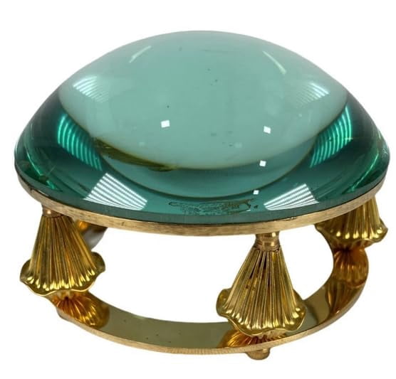 Antique Desk Magnifier Glass Paperweights Magnifying Glass for Reading Book Traditional Brass Magnifying Glass Desktop
