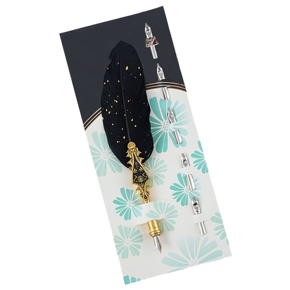 Antique Dip Pen 5 Replaceable Tips Set, Beginner Vintage Dip Pen for Writing, Drawing, Art Illustraions, Signing