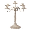 thumbnail image 1 of Antique Distressed Metal Candelabra and Candlestick for Dining Room, Entryway, Kitchen and Vanity, 1 of 10
