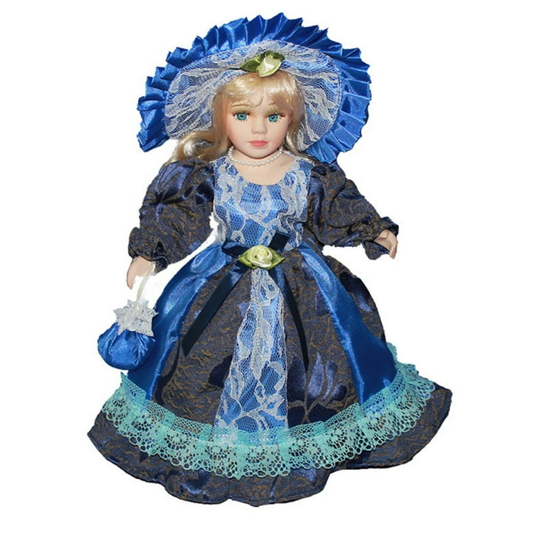 Antique Elegant Porcelain Girl for Doll Standing Figurines Antique Elegant Porcelain Girl for Doll Standing Figurines