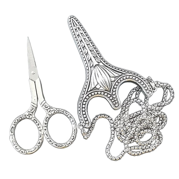 Antique Embroidery Scissors Necklace Holder Precision Sewing Craft Cutter Tool for Detailed Cutting Tasks
