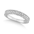 thumbnail image 1 of Antique Engraved Wedding Band w/ Filigree and Milgrain 14k White Gold, 1 of 3