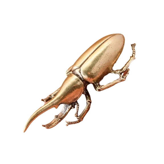 Antique Finish Alloy Long Horn Bugs Miniature Figurine Collectible Ornament Desktop Decors Piece Ideal For Home Office