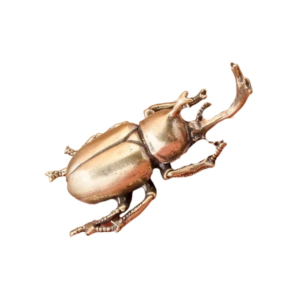Antique Finish Alloy Long Horn Bugs Miniature Figurine Collectible Ornament Desktop Decors Piece Ideal For Home Office